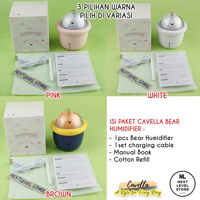 Humidifier Diffuser Bear Aromatherapy 200ml Original Cavella