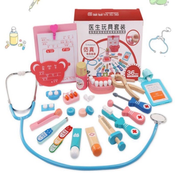 

Mainan Edukasi Wooden Doctor Dentist Set - 24Pcs Mainan Dokter Gigi Limited