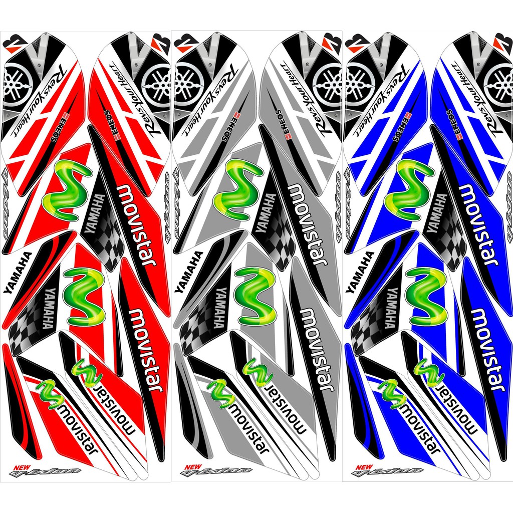 Striping Vixion New Movistar Stiker Movistar New Vixion
