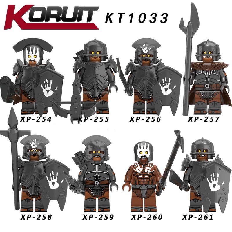 Lord of The Rings Minifigures Uruk-hai Phalanx Commander Heavy Crossbowman Middle Earth Tokoh Tentara Abad Pertengahan