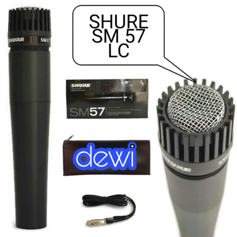 MIC SHURE SM 57 LC / MIC SHURE SM57 INSTRUMEN (TANPA SAKLAR ON OFF )