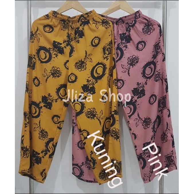 CELANA KULOT PANJANG RAYON PREMIUM WANITA MOTIF BUNGA