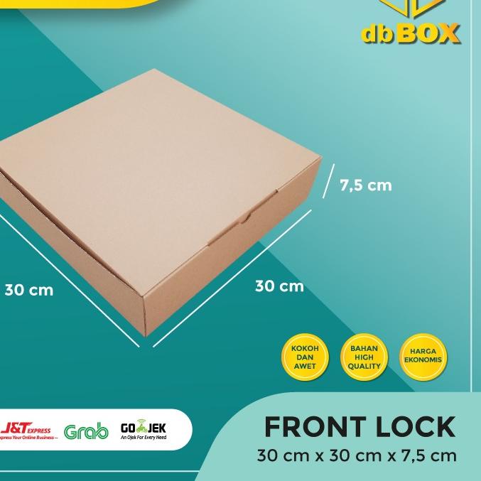 

✪ (10pcs) Kardus Uk. 30x30x7,5 cm....Die Cut kotak Kue, snack -aksesoris-dll model box pizza ☺