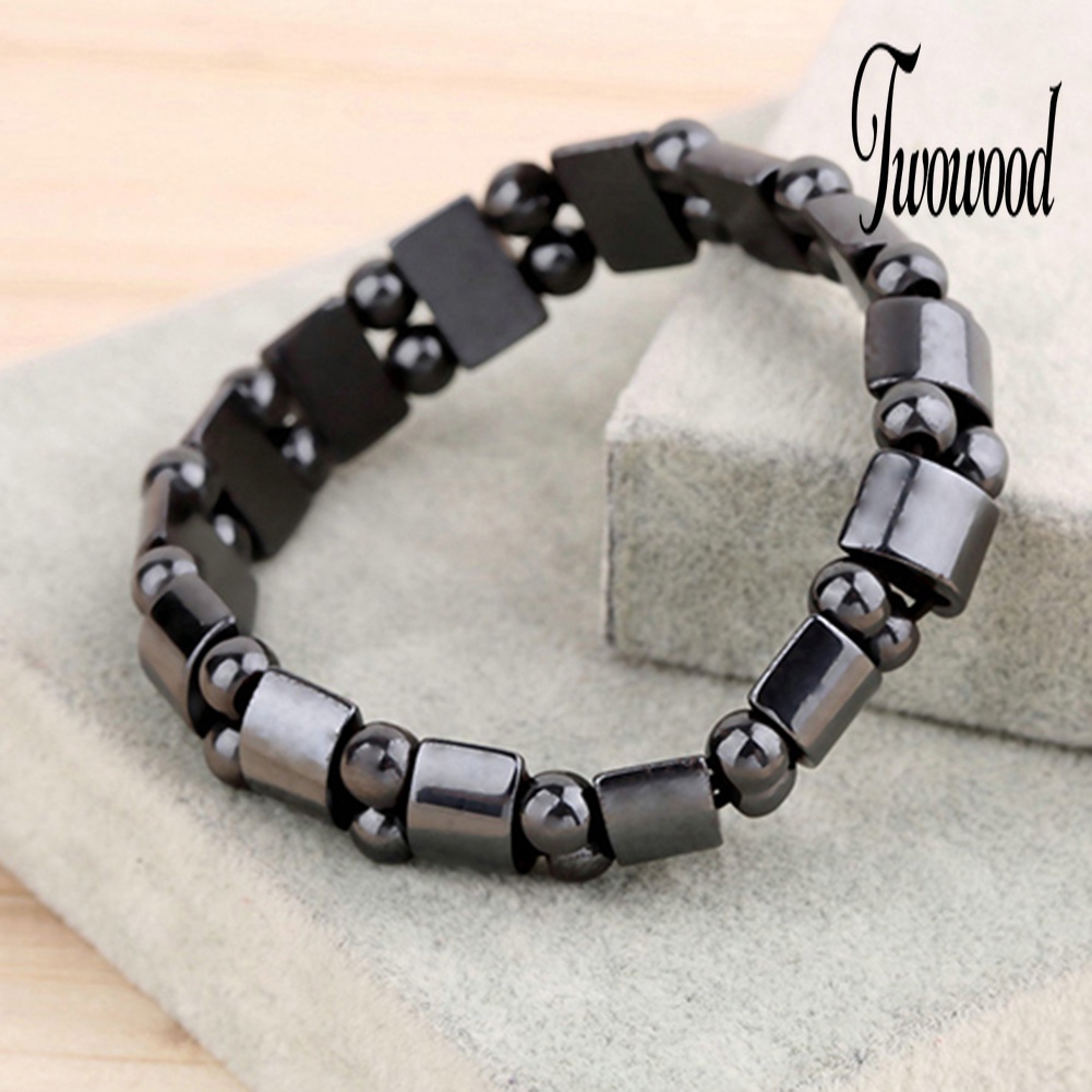 Gelang Manik-Manik Hematite Warna Hitam Untuk Pria Dan Wanita