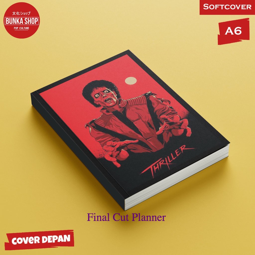 

Buku tulis polos/bergaris 80's Michael Jackson Thriller Softcover A6 Buku Tulis Catatan Notes Agenda Planner Jurnal