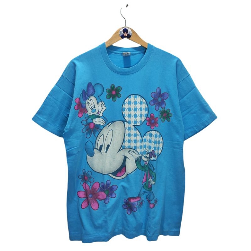 kaos disney mickey mouse vintage blue