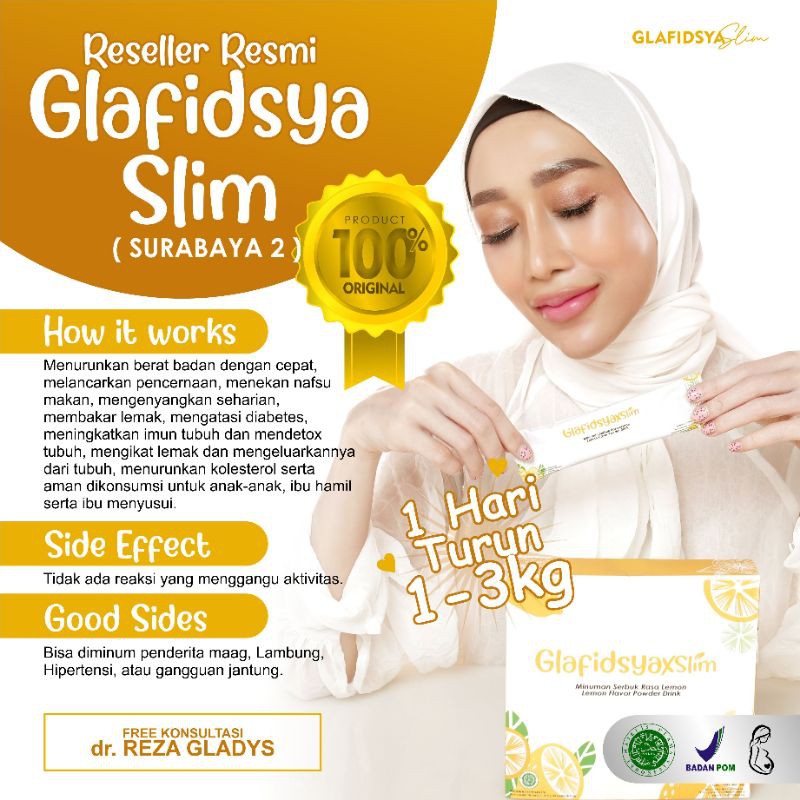 

GLAFIDSYASLIM Paket Hemat 7Hari - 7 sachet Slim Guava & 7 sachet Xslim Lemon