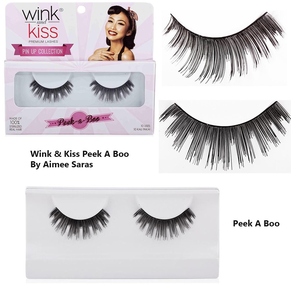 Wink &amp; Kiss Lashes [1pasang/3 pasang] - Human Hair/Bulu Mata Palsu