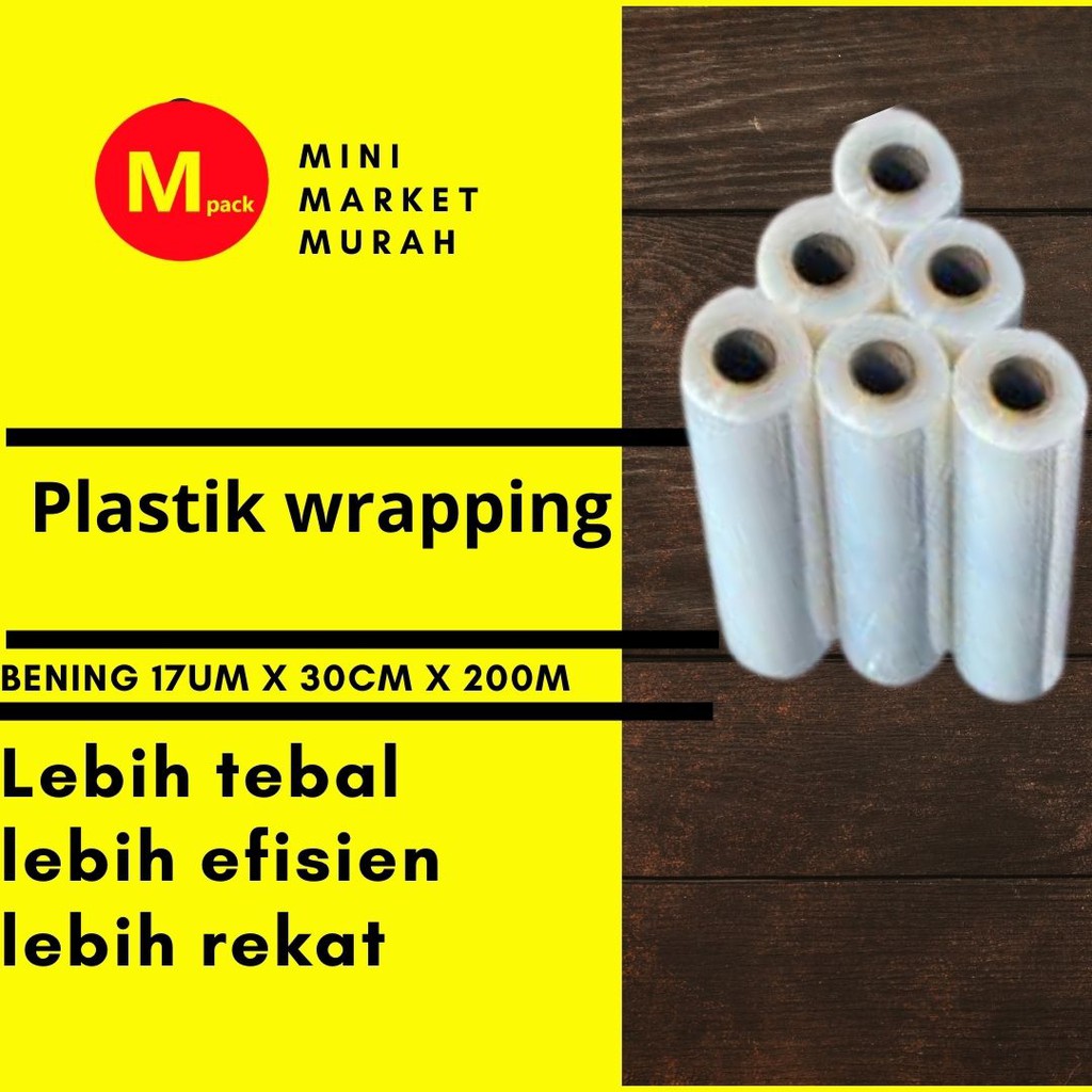 Jual Plastik Wrapping Barang Bening / Strech Film Delko Wrap Uk 30cm X ...