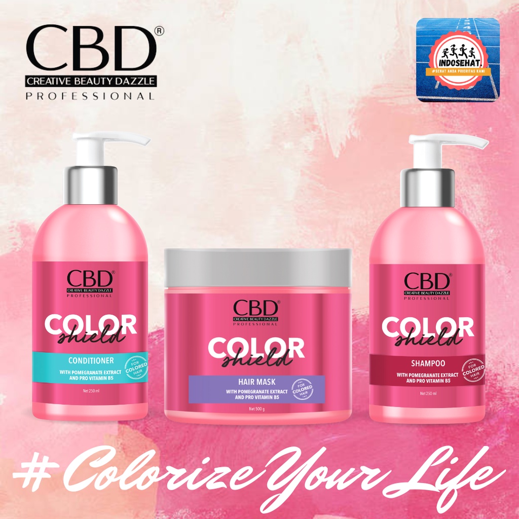 CBD Color Shield Shampoo Conditioner Hair Mask - Nutrisi Perawatan Pelembab Pelembut Rambut Berwarna Diwarnai