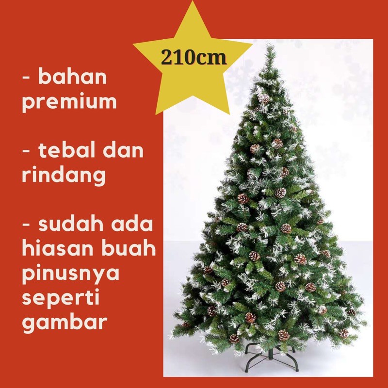 PREMIUM! POHON NATAL CHRISTMAS TREE 210CM DEKORASI RUMAH BEST DEAL