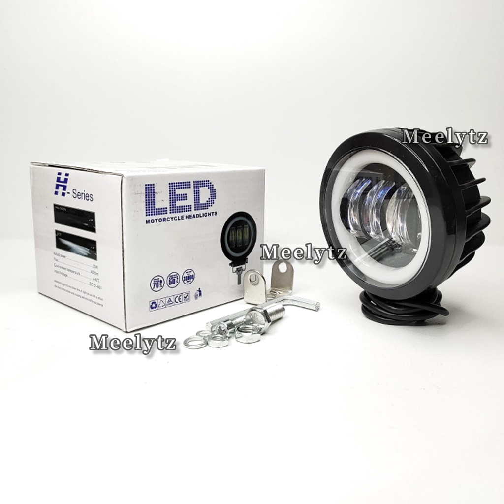 H-SERIES 6D - Lampu Tembak Mini Daymaker CREE 3 mata + Senja - Bulat - Kotak - Lampu tembak sorot LED