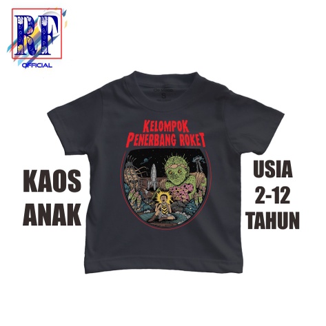 Kaos baju anak BAND KELOMPOK PENERBANG ROKET / KPR t-shirt oversize lokal t-shirt hitam baju anak la