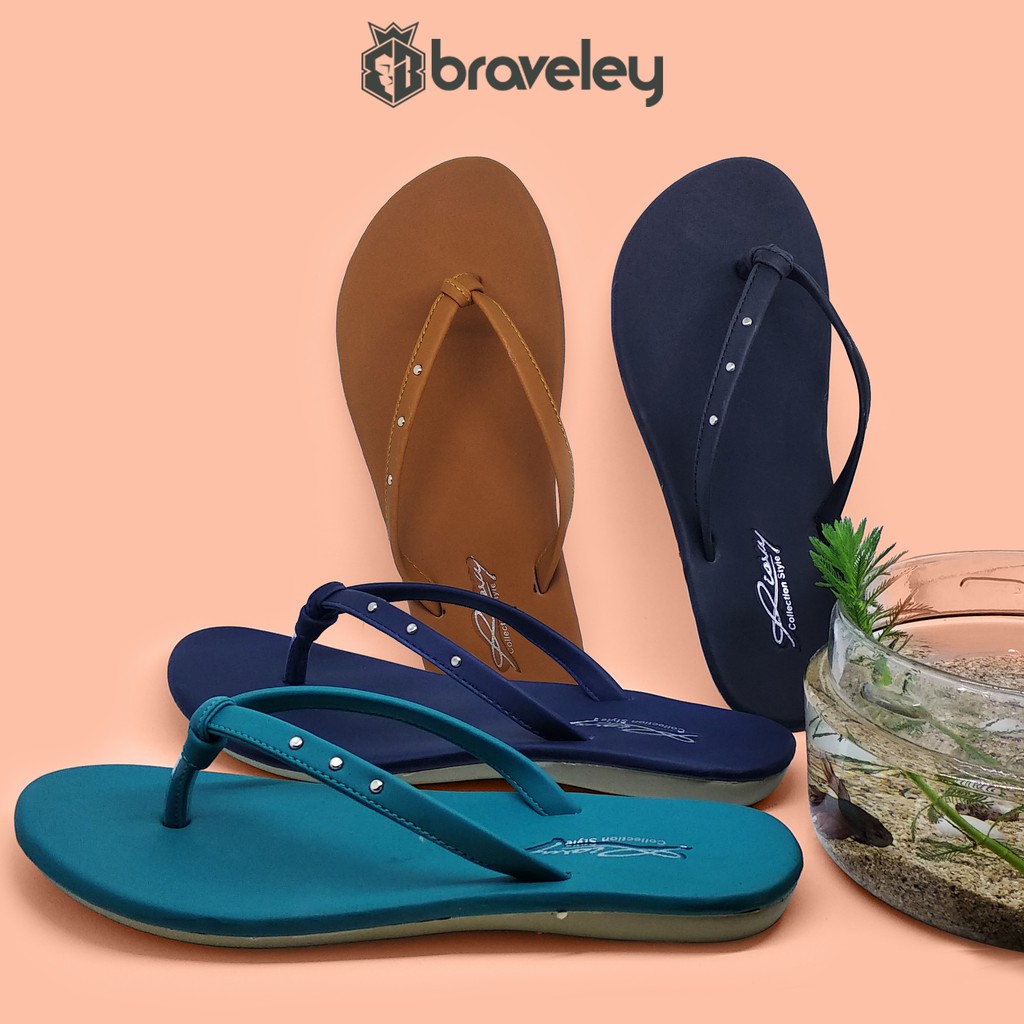 SENDAL JEPIT WANITA FLAT CANTIK BRAVELEY / SANDAL MURAH KUALITAS OKE