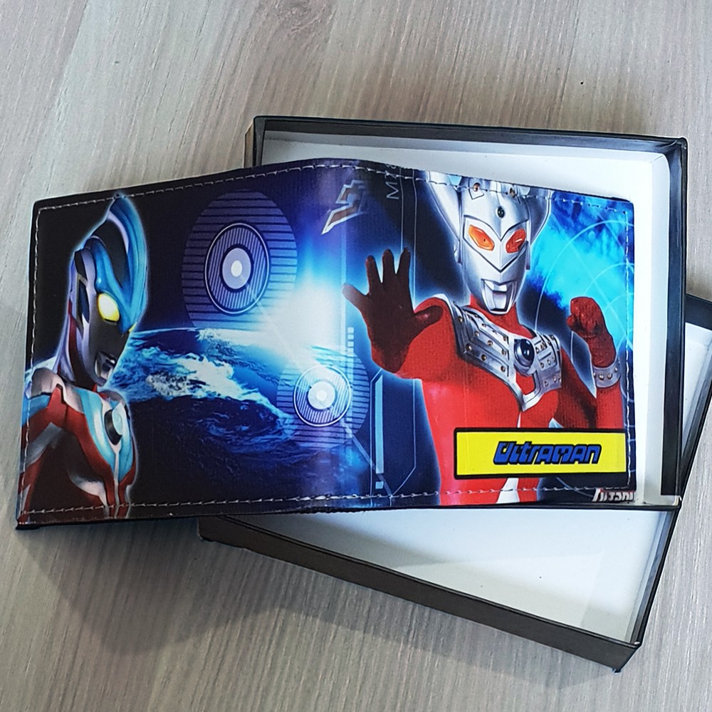 SHOPEE 7.7 BOMBASTIS SALE!! Dompet Anak Karakter Ultraman 88C22 Dompet Anak Laki-laki Kulit Sintetis + BOX