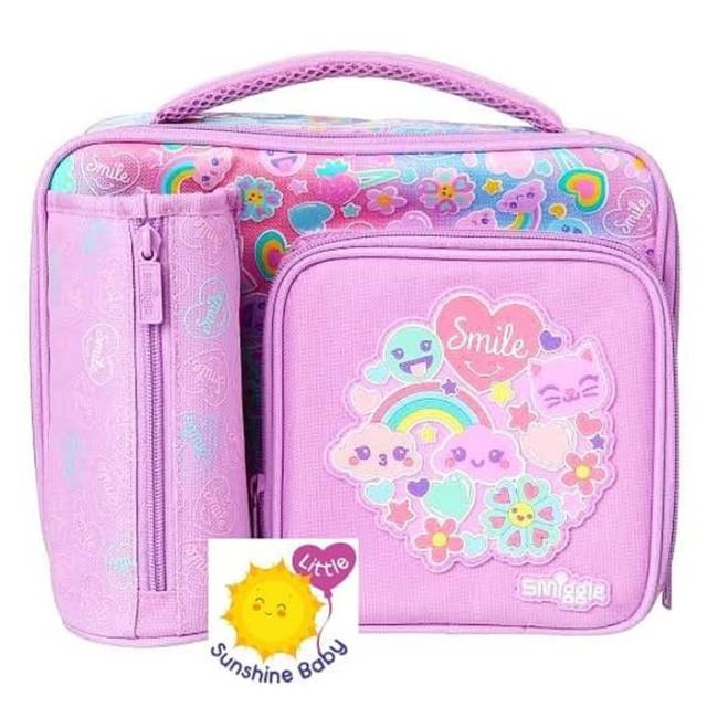 Smiggle Stylin Lunch Box Double Compartment Purple - Tas Bekal Smiggle Ori