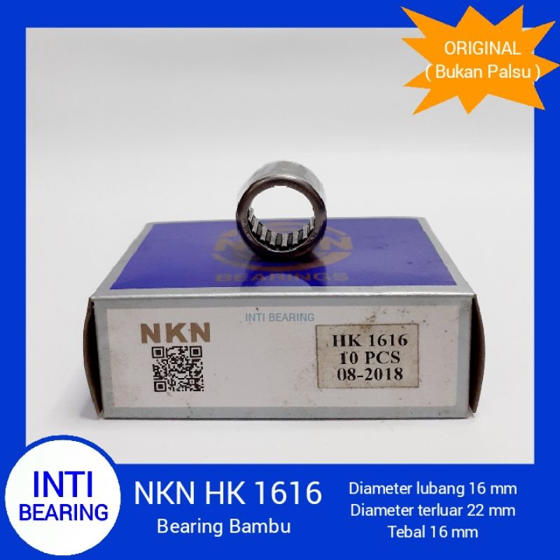 NEEDLE ROLLER BEARING HK 1616 NKN BEARING BAMBU ASLI ORIGINAL LAHER BANTALAN HK1616