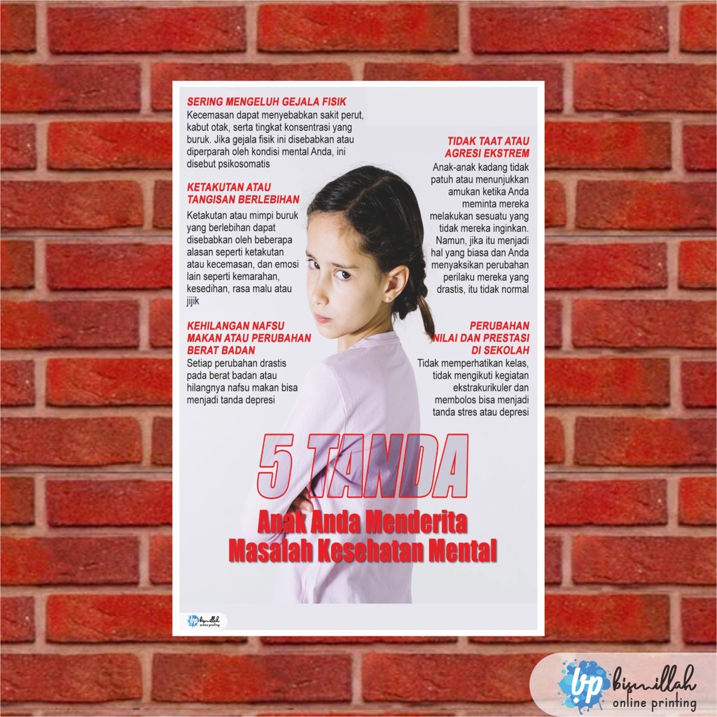 

Poster Kesehatan 5 Tanda Anak Anda Menderita Masalah Kesehatan Mental