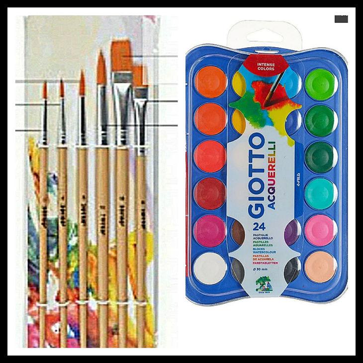 

BISA COD PAKET KOMPLIT CAT AIR UTK ANAK 24 WARNA DAN 6 UKURAN KUAS WATERCOLOR TERBAIK 11