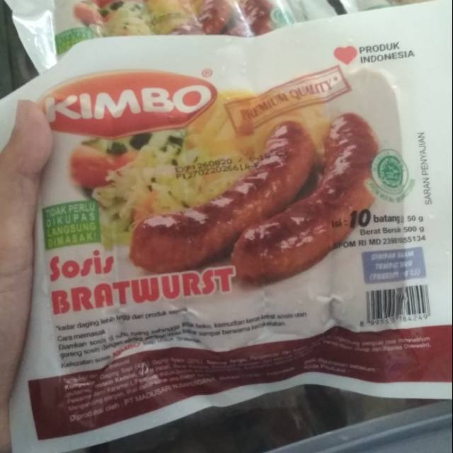 

Sosis Kimbo Bratwurst isi 10 500gr