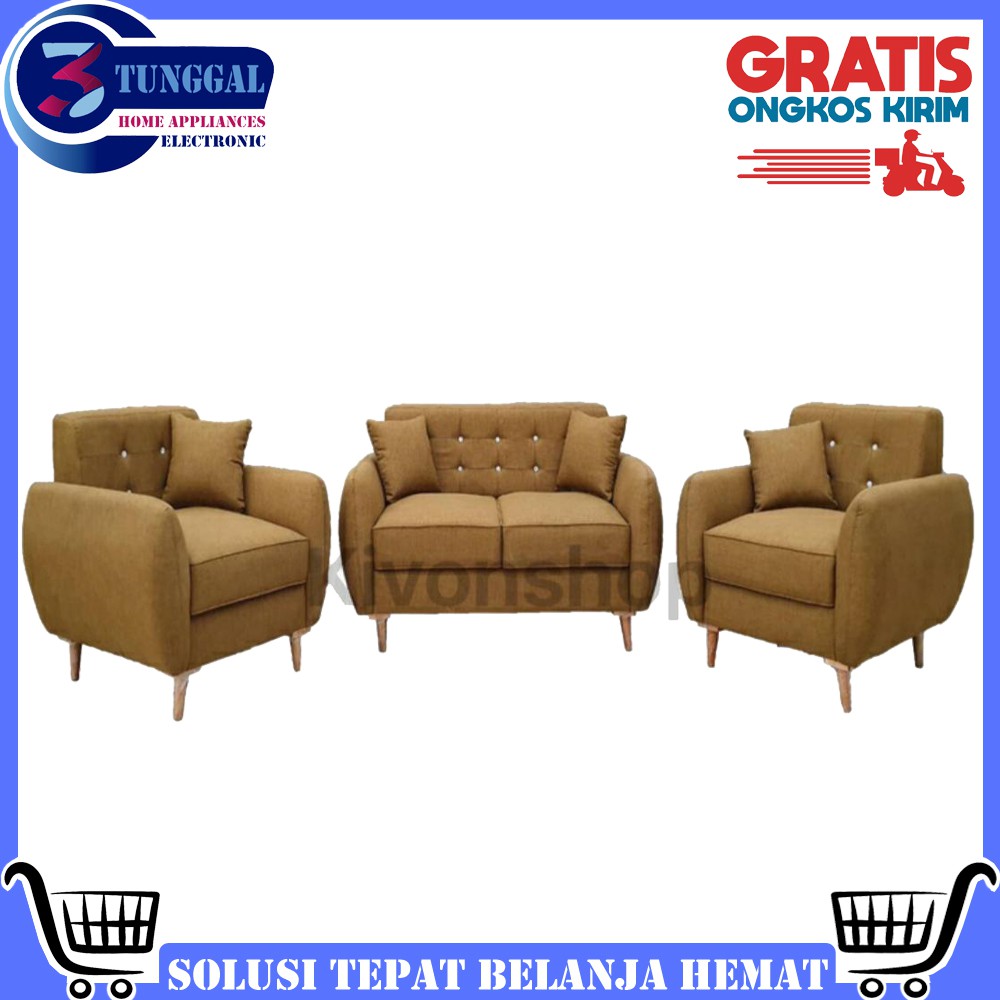 (KHUSUS JABODETABEK) (FREE ONGKIR) PROMO SOFA RETRO ATAU SOFA MINIMALIS 211 CLASSIC DIJAMIN BERKUALI