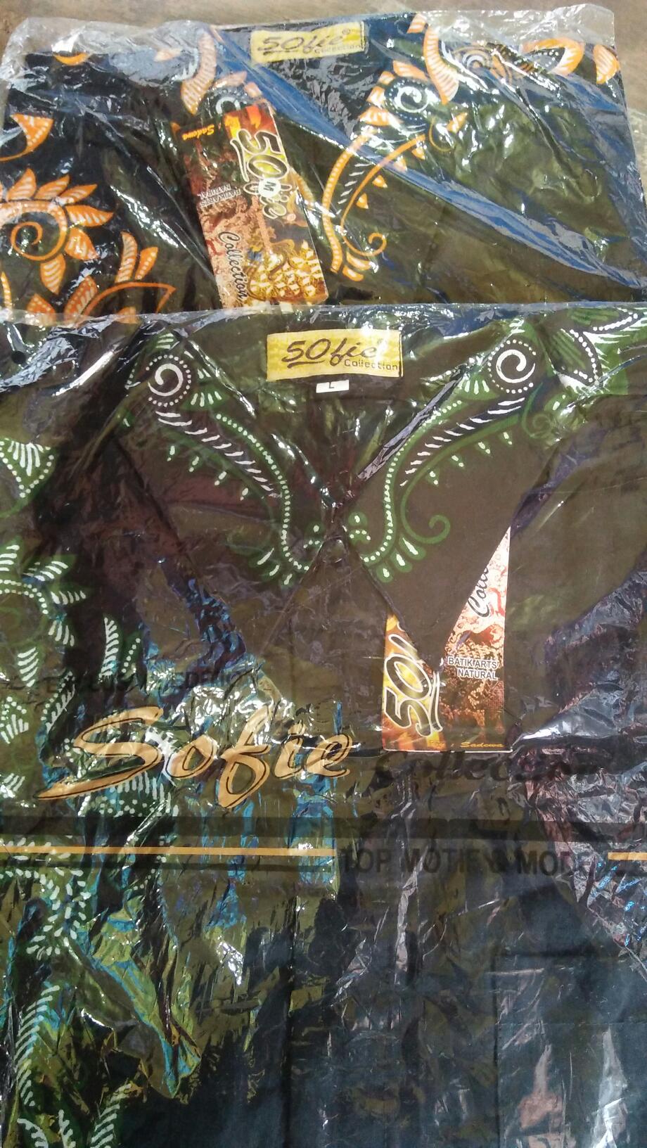 Terlaris Kemeja Batik Pria Hitam Manis Kujang Coklat