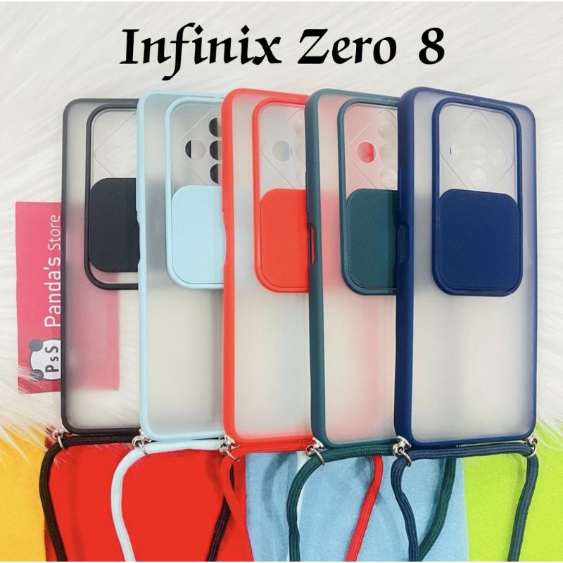 Infinix Zero 8 Softcase dove sliding camera + Tali Laynard [Premium]