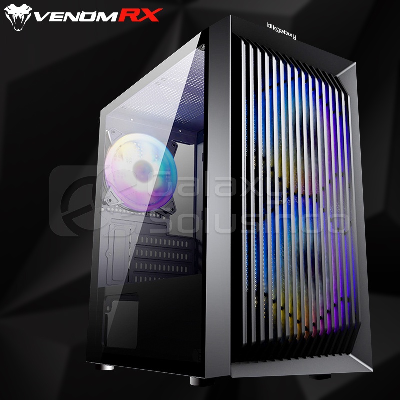 VenomRX ISKANDER Tempered Glass Side Gaming Case