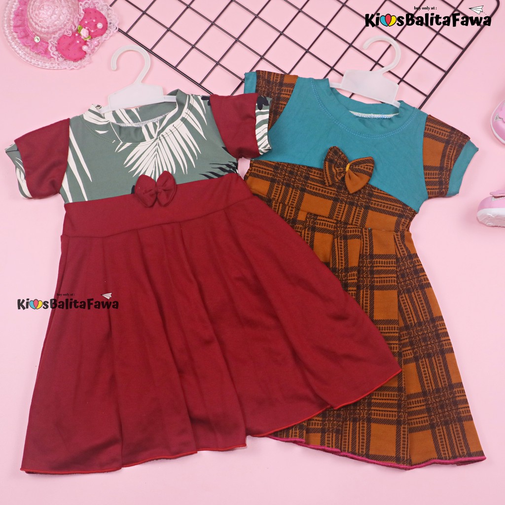 Dress Baby Kelly 6-18 Bulan / Dres Pesta Baju Bayi Perempuan Harian Gaun Anak Import Murah Grosir