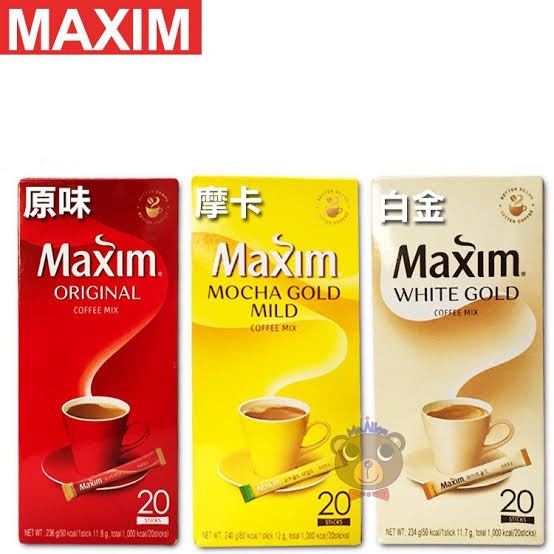 

maxim coffee korea harga per sacchet / pcs all variant original,mocca gold, white gold