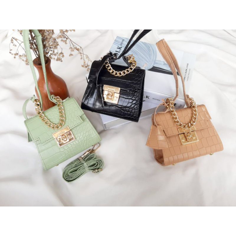 ANDIN BAG TAS CROCO MINI VIRAL TAS WANITA TERBARU TERMURAH KONVEKSI TAS
