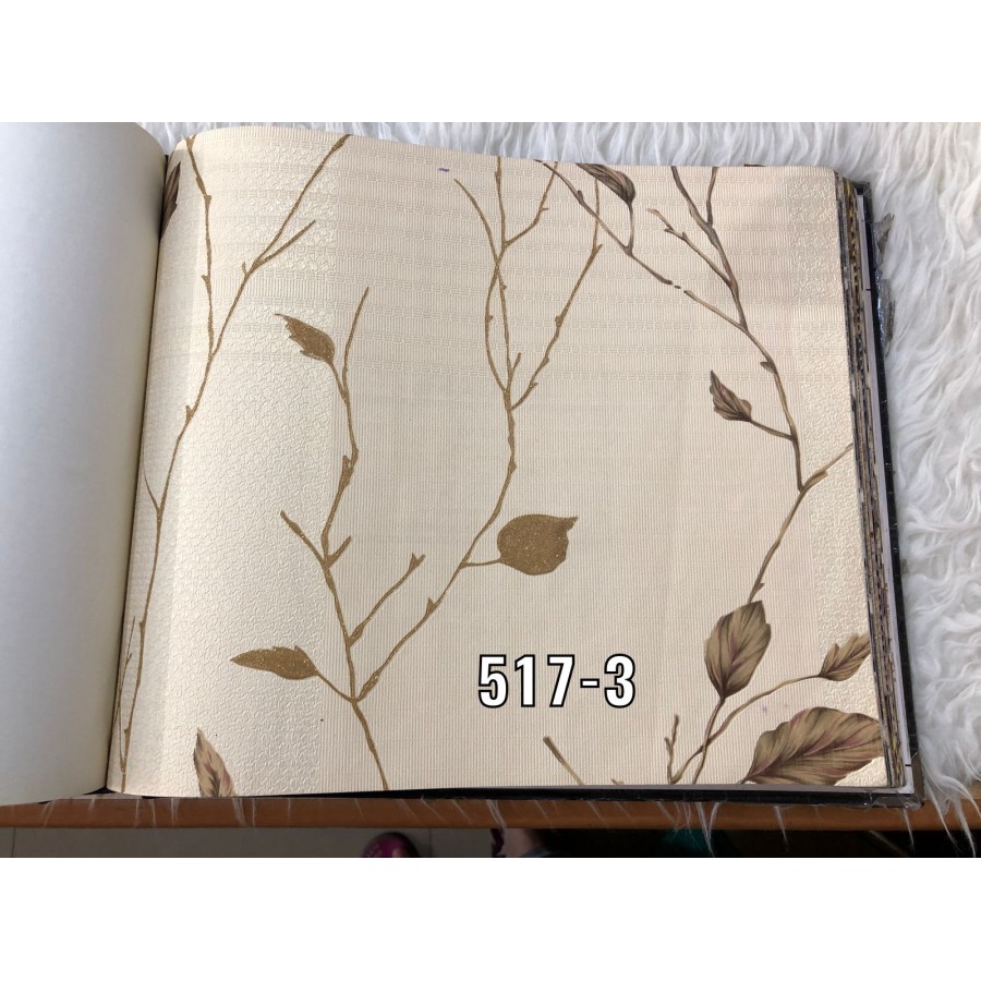 WALLPAPER DINDING MOTIF RANTING POHON KAYU 3D NATURAL