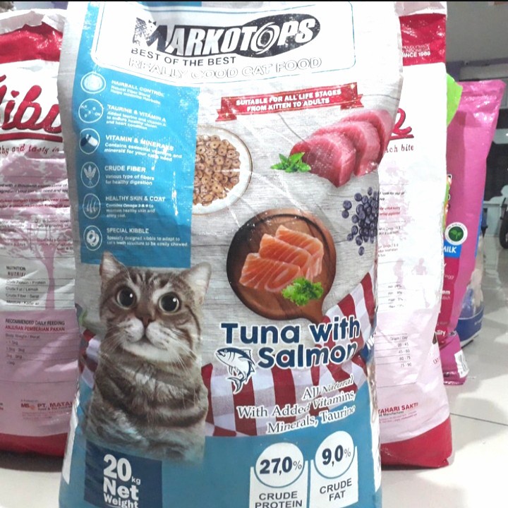 GOJEK/GRAB Makanan Kucing Markotops Repacking 20kg Markotop Cat Food Dry 20 kg