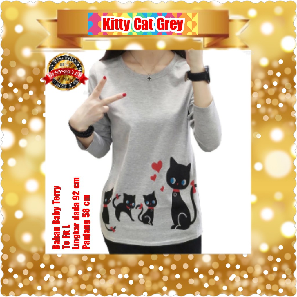 KITTY CAT / WHITE / GREY / BLACK / TERPOPULER TERLARIS TERMURAH