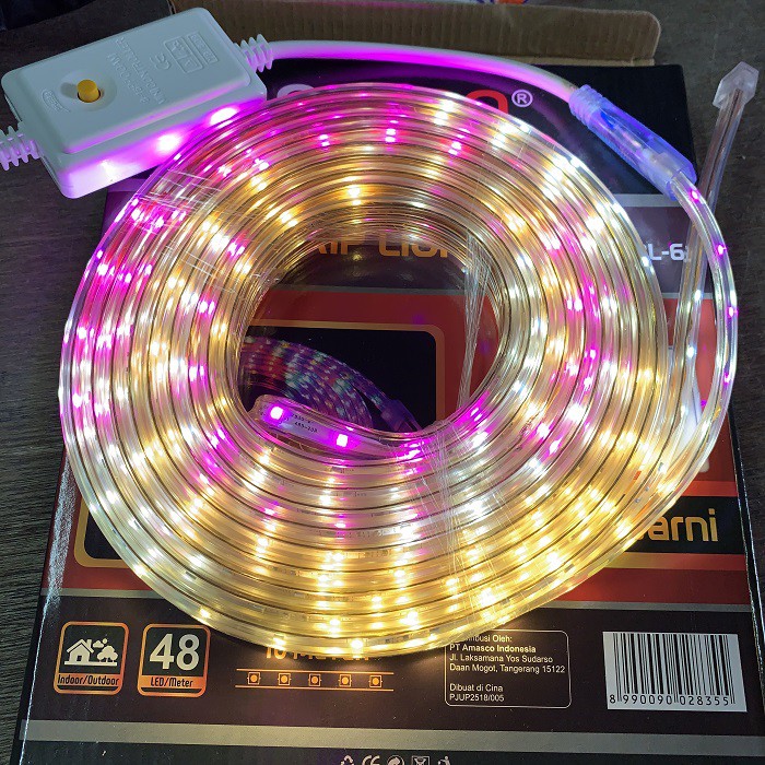 Lampu Led Selang Hias Kelap Kelip Tahan Air 10 meter Led Strip BONUS MODUL KEDIP