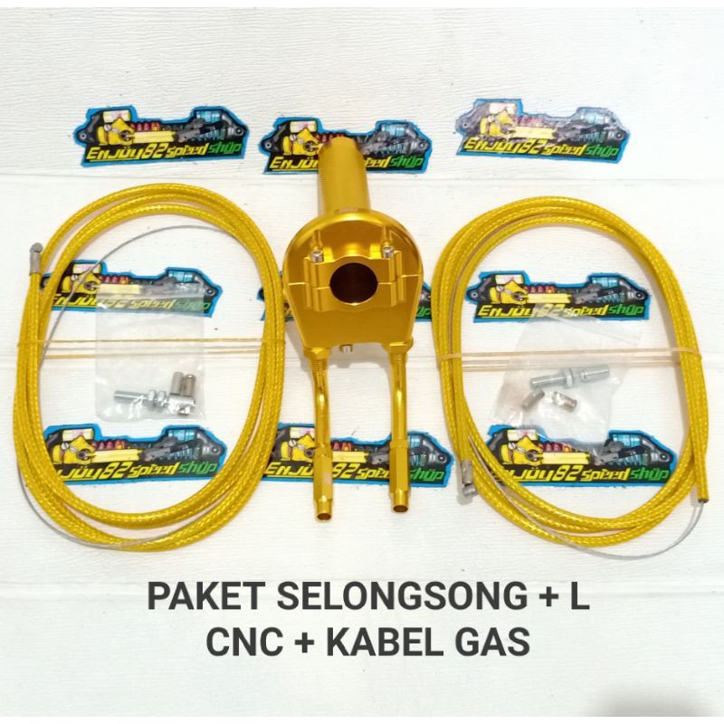 Paket Selongsong Gas aktif Domino slim Cnc Copy Ktc plus Kabel gas L gas