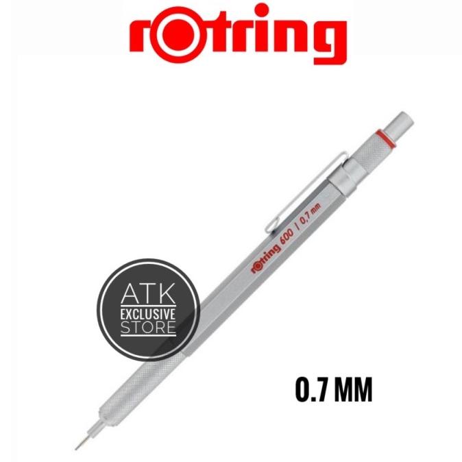 

ROTRING 600 MECHANICAL PENCIL SILVER 0.7MM