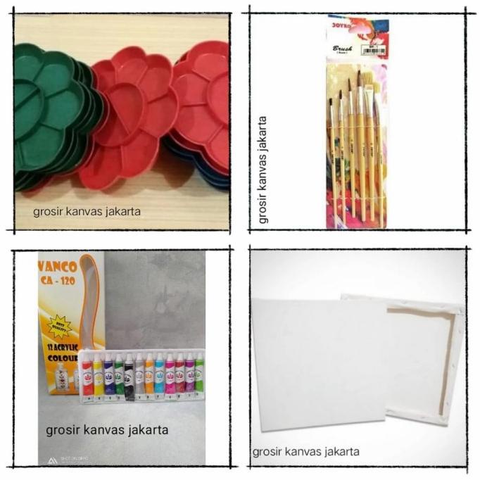 

Paket Melukis Kanvas 20X30 + Alat Lukis