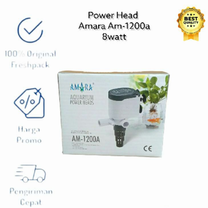 AMARA AM 1200A POWER HEAD POMPA CELUP AQUARIUM AMARA AM-1200A