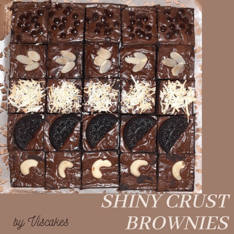 

Shiny Crust Fudgy Brownies / Brownies Sekat Viscakes