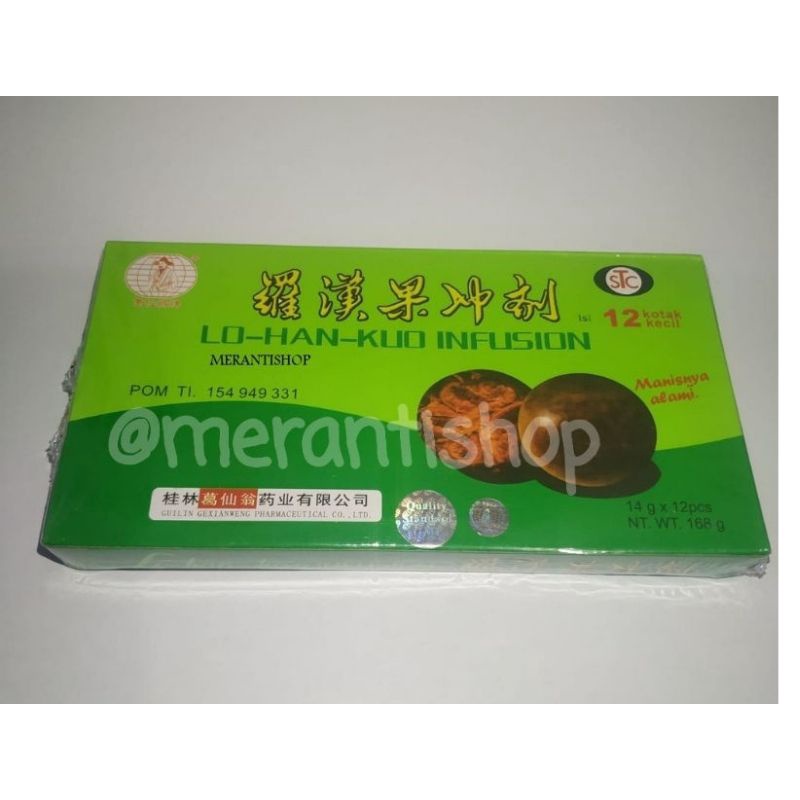 

Luo Han Kuo Infusion / Luo Han Guo Infusion isi 12pcs / Lo Han Kuo / Lohankue / Lohanguo