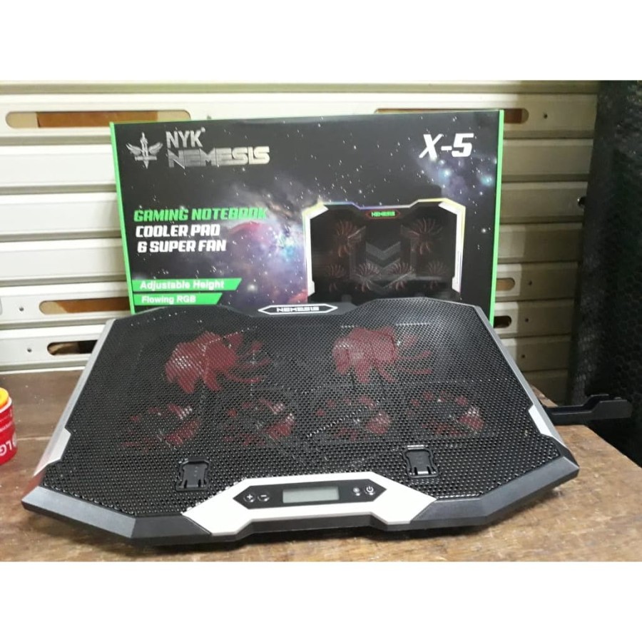 NYK X-5 KINGFISHER / Cooler Gaming / NYK X5 Cooling pad NYK RGB / Cooler laptop pendinging laptop