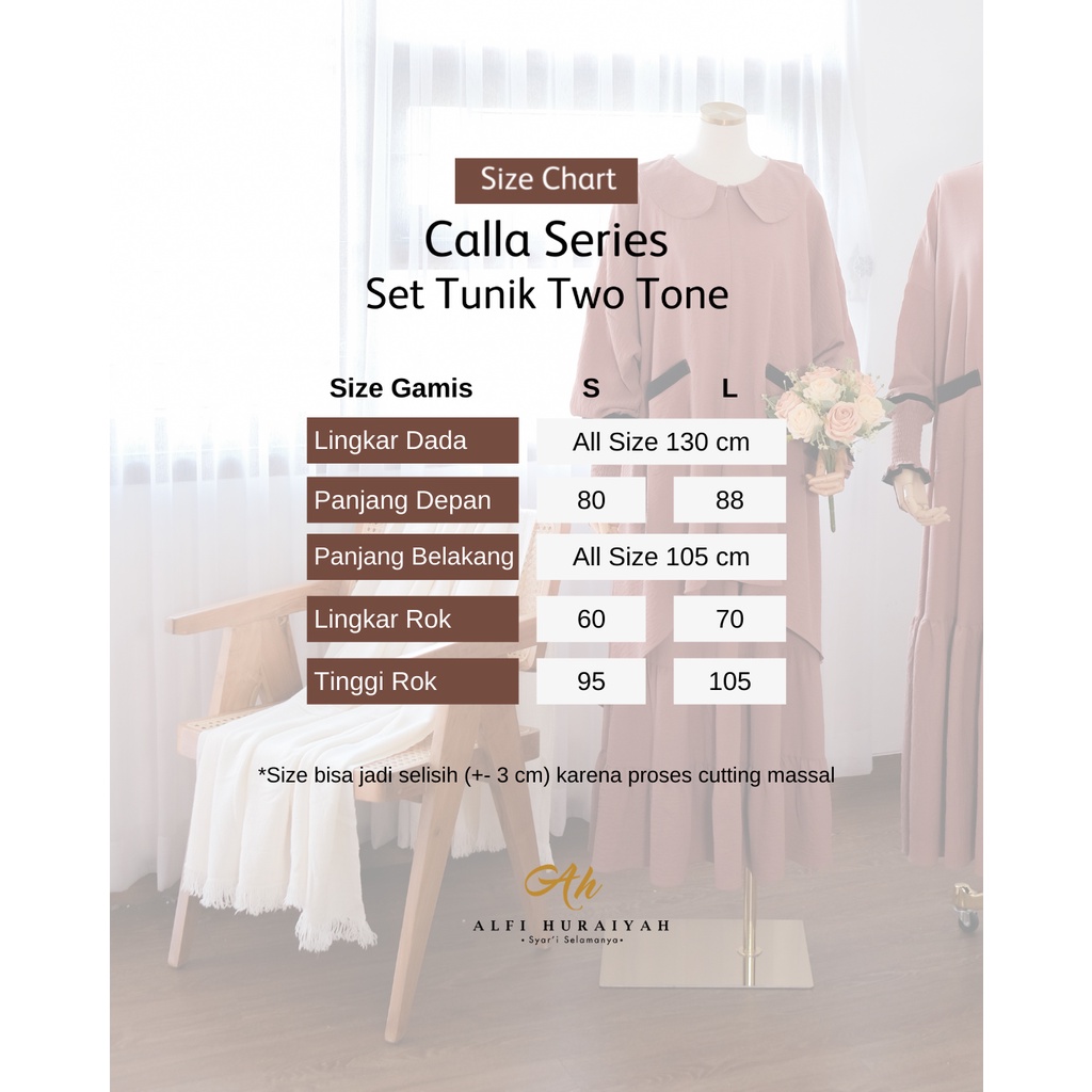 CALLA Set Tunik Khimar by ALFI HURAIYAH klambieakhwat | Tunik set rok jilbab