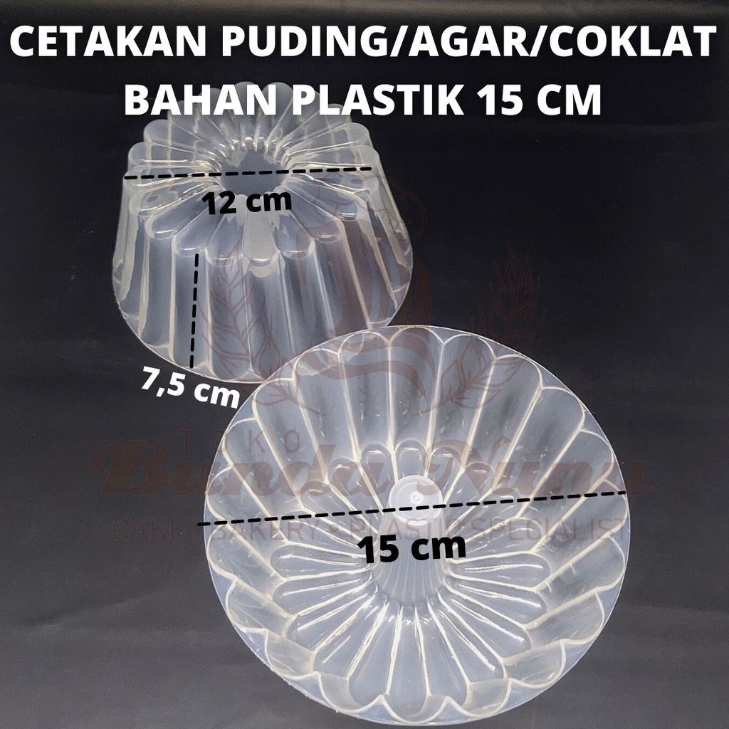 Cetakan Puding Plastik/ Cetakan Puding Agar Polkadot Gunung 15 cm