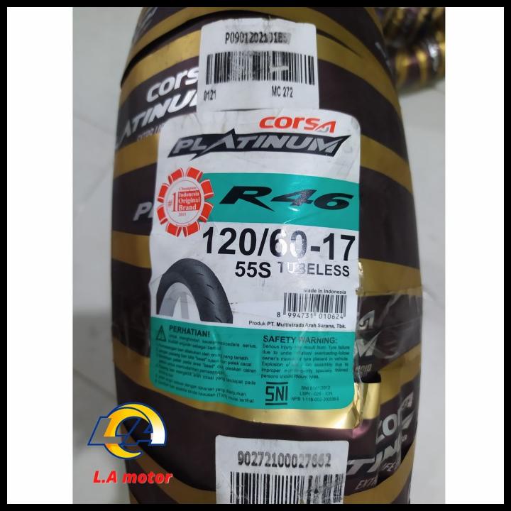 Ban Luar Corsa 120/60-17 Platinum R46 Soft Compoud Tubeless