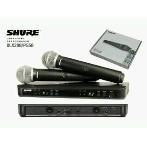 MIC WIRELESS SHURE  BLX288/PG58 BLX 288/PG 58 ( ORIGINAL )