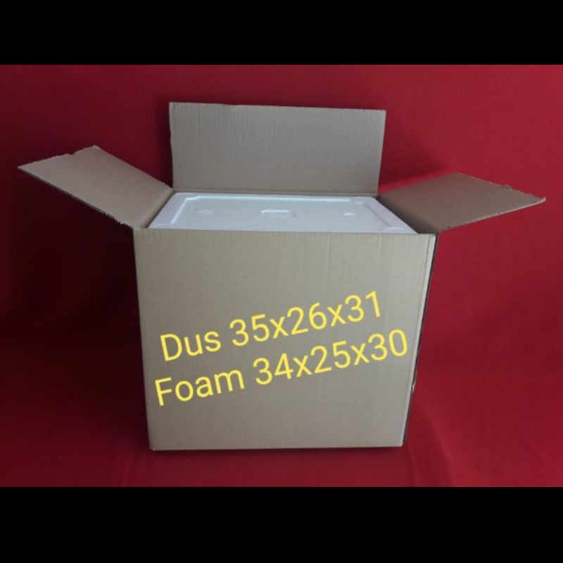 

Kardus Dan Box Styrofoam 34×25×30 cm 7kg | Box Sterofom gabus kotak sterofom