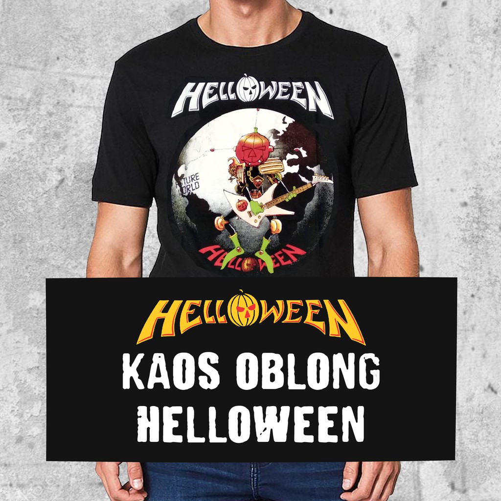 [GESER KIRI] Kaos Oblong Pendek Builtup HELLOWEEN Musik Metal Prapatan Rebel ORIGINAL