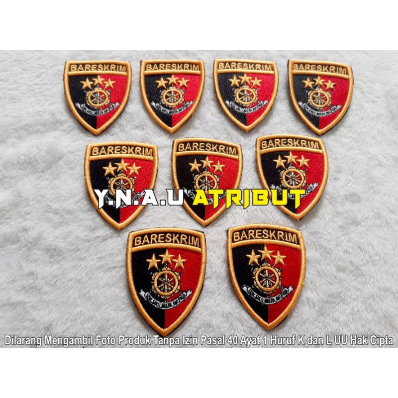 ATRIBUT PDL POLRI / BET LENGAN BARESKRIM POLRI BORDIR TIMBUL EXCLUSIVE
