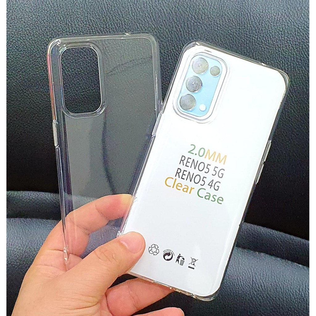 OPPO RENO6 4G/RENO 5/RENO5 F/5F/RENO4 F/4F/RENO 4/Reno 4Pro Softcase TPU Bening Tebal 2.0 HD CLEAR 6 PRO (by ga2)